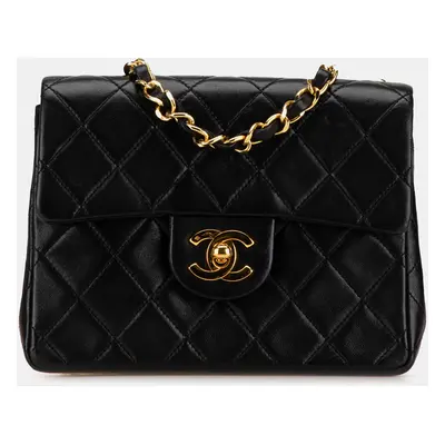 Chanel Black Mini Square Classic Lambskin Flap Bag