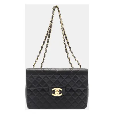 Chanel Black Maxi Classic Lambskin Single Flap