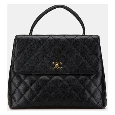 Chanel Black Caviar Kelly Top Handle Bag