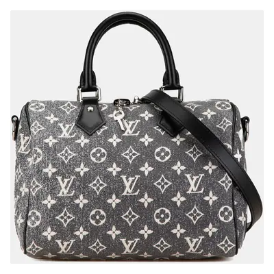 Louis Vuitton Grey Monogram Denim Jacquard Speedy Bandouliere Shoulder Bag