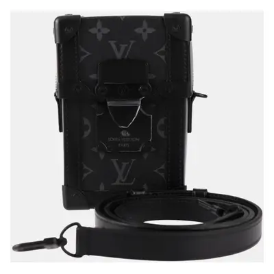 Louis Vuitton Black Monogram Eclipse Leather Vertical Trunk Wearable Wallet Shoulder Bag