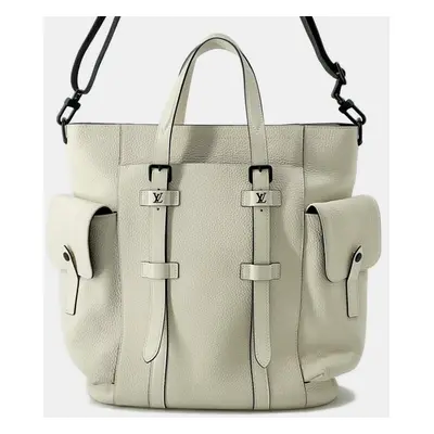 Louis Vuitton Christopher Tote Blanc Taurillon Leather