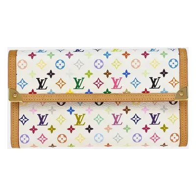 Louis Vuitton White Monogram Multicolor Canvas Porte Tresor International Wallet