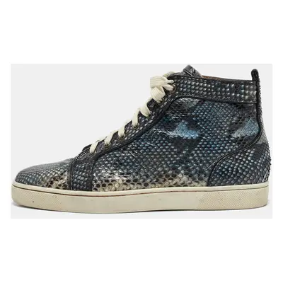 Christian Louboutin Multicolor Python Louis High Top Sneakers Size