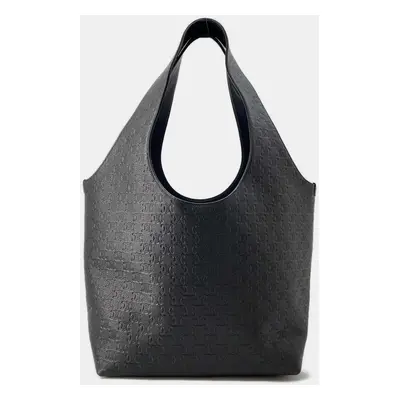 Celine Black Calf Leather Triomphe Shopper Cabas Tote Bag