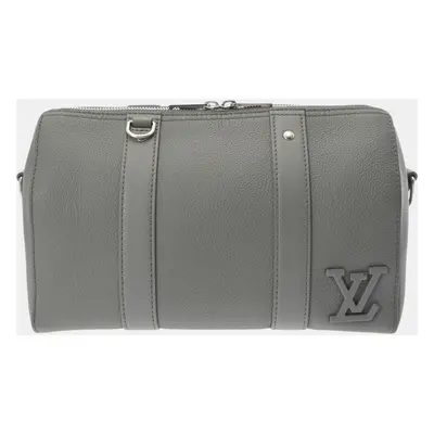 Louis Vuitton Grey Taurillon Leather Aerogram City Keepall Shoulder Bag