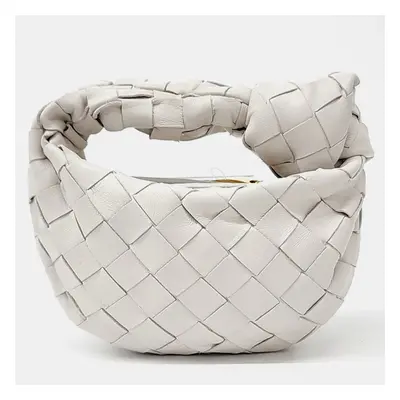 Bottega Veneta White Leather Candy BV Jody bag