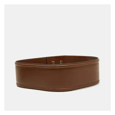 Marni Brown Leather Wide Waist Belt CM