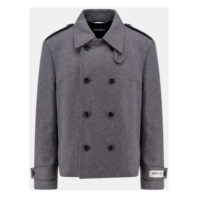 Dolce & Gabbana Grey Cashmere and wool caban Re-Edition Coat