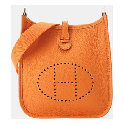 Hermes Orange Taurillon Clemence Evelyne TPM Bag