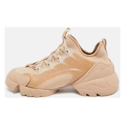 Dior Beige Neoprene and Rubber D-Connect Sneakers Size 38.5