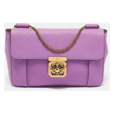 Chloe Purple Leather Elsie Chain Shoulder Bag