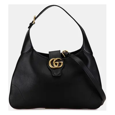 Gucci Black Medium Leather Aphrodite Crossbody Bag