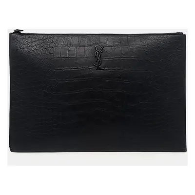 Saint Laurent Black Leather Clutch