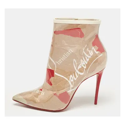 Christian Louboutin Transparent PVC So Kate Ankle Boots Size 37.5