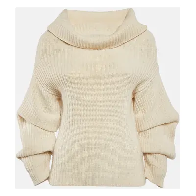 Dior Off-White Wool Cowl Neck Sweater