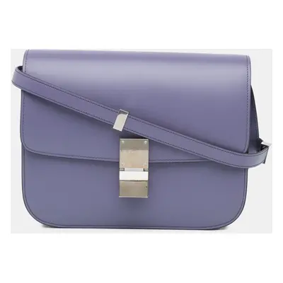 Celine Purple Medium Calfskin Classic Box