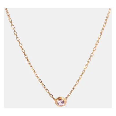 Cartier 18K Rose Gold and Pink Sapphire D'amour Pendant Necklace