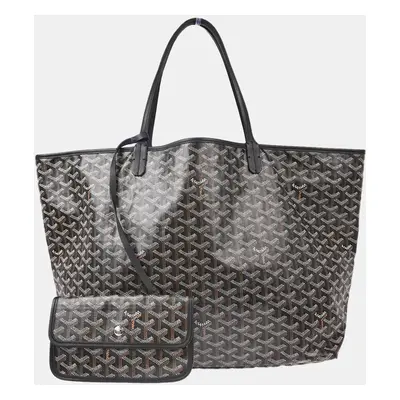 Goyard Black/Brown/White PVC and Leather Saint Louis GM Tote Bag