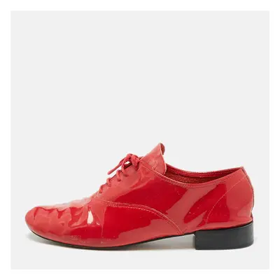 Repetto Red Patent Leather Slip On Derby Size