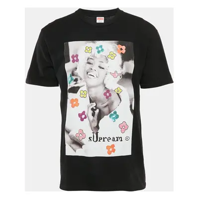 Supreme Black Mark Gonzales Print Cotton Crew Neck T-Shirt