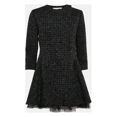 Christian Dior Black Tweed Flared Jacket