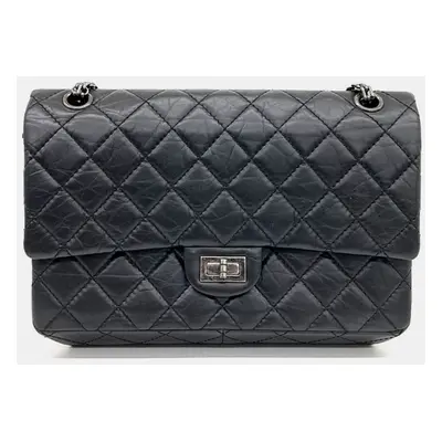 Chanel Black Leather Vintage 2.55 Bag