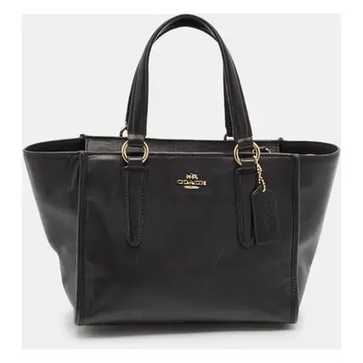 Coach Black Leather Crosby Carryall Tote