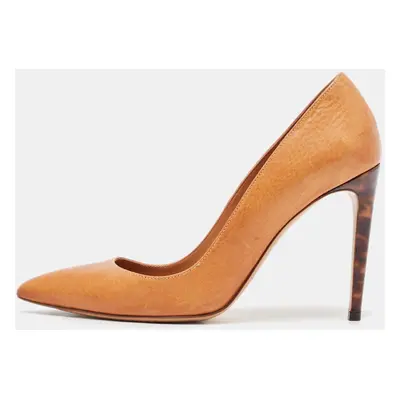 Ralph Lauren Orange Leather Pointed Toe Pumps Size