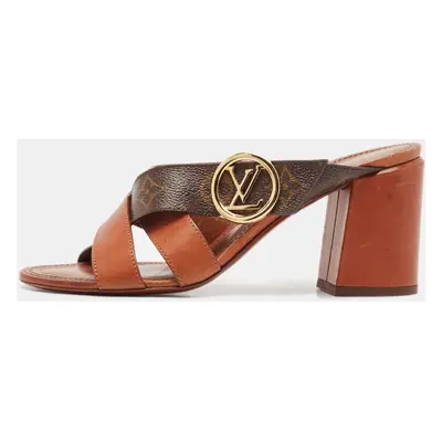 Louis Vuitton Brown Monogram Canvas and Leather Horizon Sandals Size