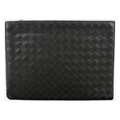 Bottega Veneta Intrecciato Leather Half Zipper Pouch