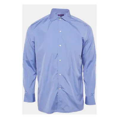 Ralph Lauren Purple Label Blue Cotton Long Sleeve Shirt