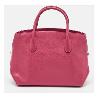 Dior Bright Pink Leather Open Bar Tote