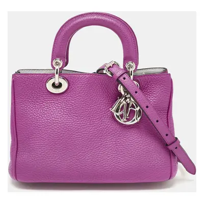 Dior Magenta Leather Mini Diorissimo Tote