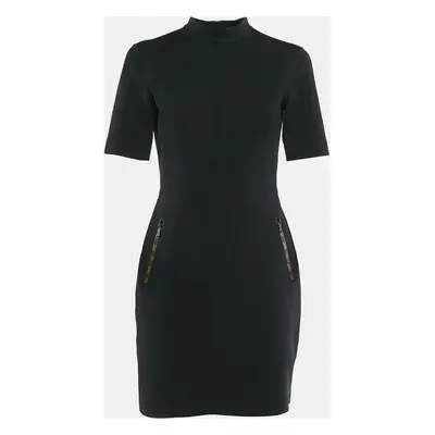 Louis Vuitton Black Jersey Logo Print Trimmed Mini Dress