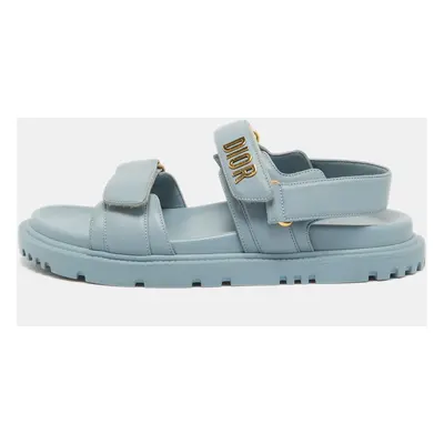 Dior Blue Leather DiorAct Sandals Size