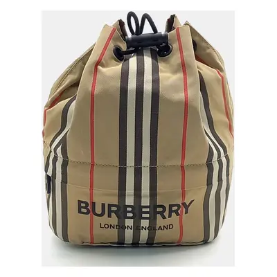 Burberry Beige Canvas Phoebe Pouch