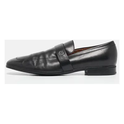 Gucci Black Leather Driver Loafers Size