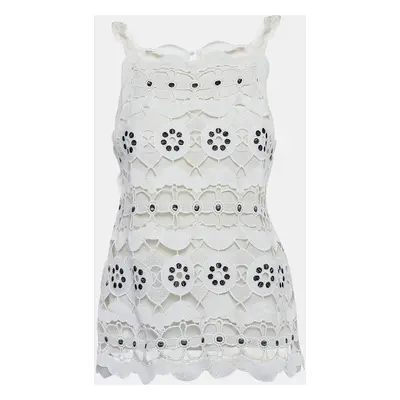 Chloe White Lace Sleeveless Top