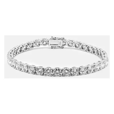 18k White Gold Round Brilliant Cut Lab Grown Diamonds Bracelet (Approx 13.64 ct)