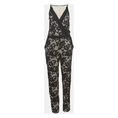 Diane Von Furstenberg Black Guipure Lace Jumpsuit