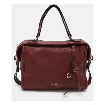 DKNY Burgundy Leather Satchel