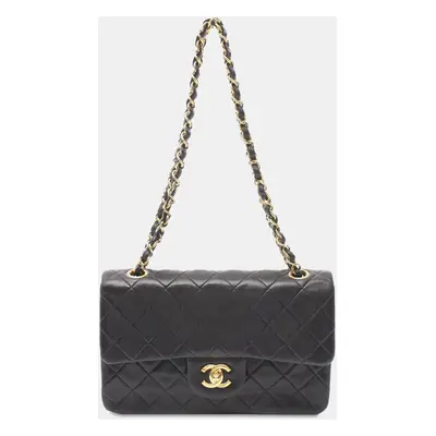 Chanel Black Small Classic Lambskin Double Flap