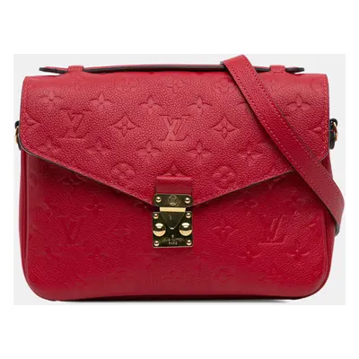 Louis Vuitton Red Monogram Empreinte Pochette Metis