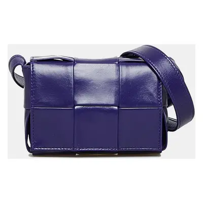 Bottega Veneta Purple Candy Nappa Intrecciato Cassette Crossbody Bag