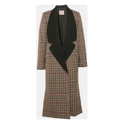 Lanvin Brown Houndstooth Wool Coat