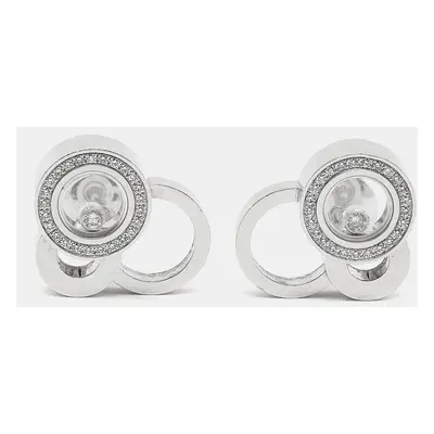 Chopard Happy Bubble Diamonds 18k White Gold Earrings