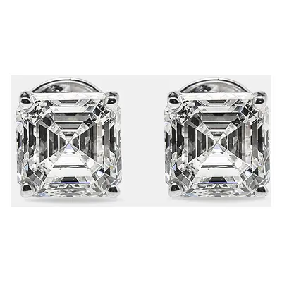 18k White Gold Asscher Cut Lab Grown Diamonds Earrings (Approx 6.00 cts)