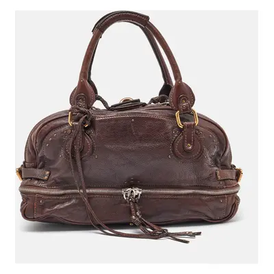 Chloe Dark Brown Leather Paddington Satchel