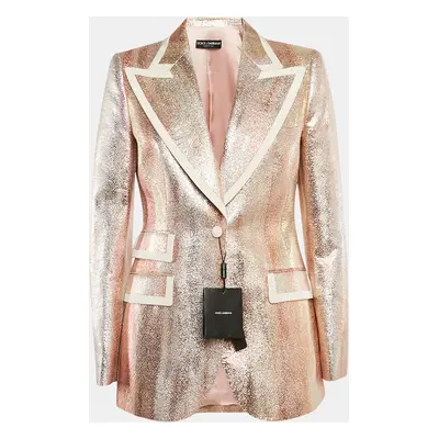 Dolce & Gabbana Multicolor Lurex Single Breasted Blazer